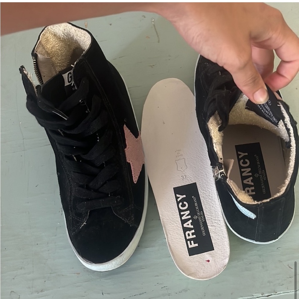 Golden Goose Black and Pink Sneakers - Picture 8 of 9